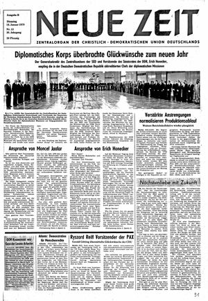 Neue Zeit Online-Archiv vom 16.01.1979