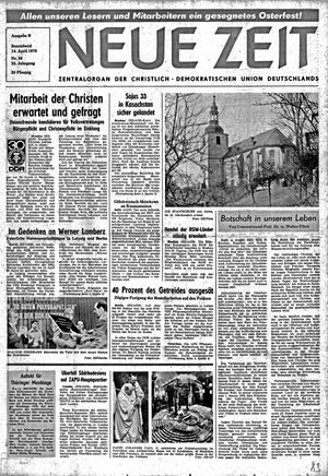 Neue Zeit Online-Archiv vom 14.04.1979