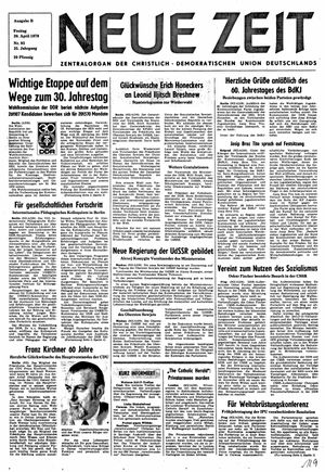 Neue Zeit Online-Archiv vom 20.04.1979