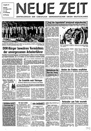 Neue Zeit Online-Archiv vom 20.08.1979