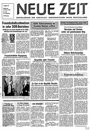 Neue Zeit Online-Archiv vom 19.09.1979