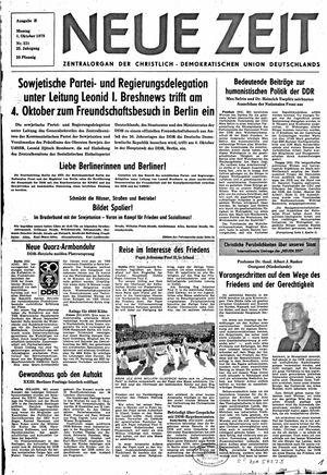 Neue Zeit Online-Archiv vom 01.10.1979