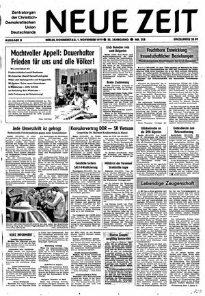 Neue Zeit Online-Archiv vom 01.11.1979