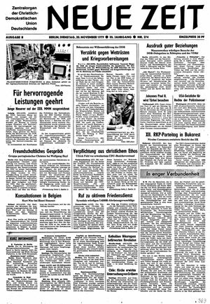 Neue Zeit Online-Archiv vom 20.11.1979