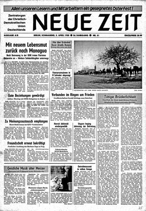 Neue Zeit Online-Archiv vom 05.04.1980