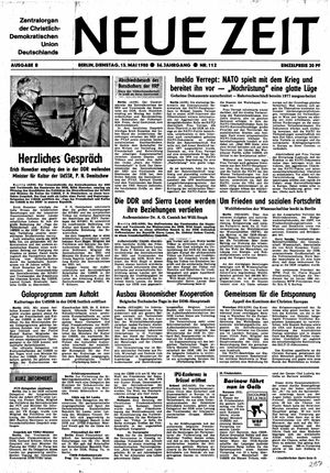 Neue Zeit Online-Archiv on May 13, 1980
