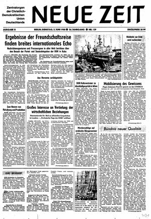 Neue Zeit Online-Archiv vom 03.06.1980