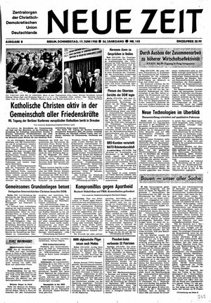 Neue Zeit Online-Archiv vom 19.06.1980