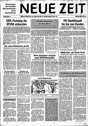 Neue Zeit Online-Archiv vom 24.06.1980