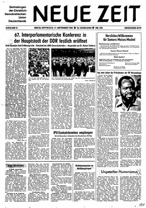Neue Zeit Online-Archiv vom 17.09.1980