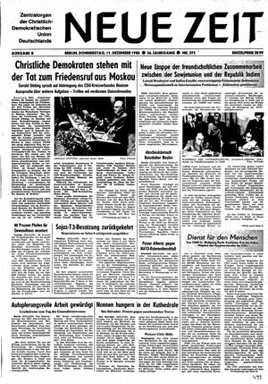 Neue Zeit Online-Archiv vom 11.12.1980