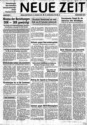 Neue Zeit Online-Archiv vom 21.01.1981