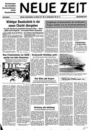 Neue Zeit Online-Archiv vom 28.03.1981