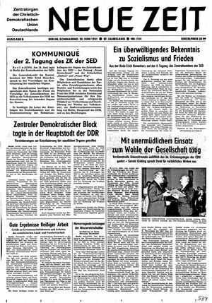 Neue Zeit Online-Archiv vom 20.06.1981