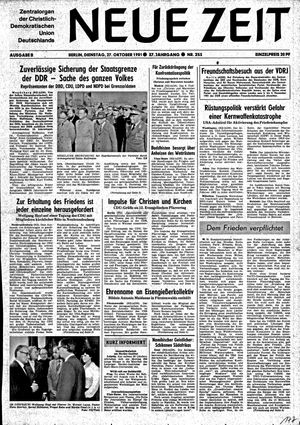 Neue Zeit Online-Archiv vom 27.10.1981