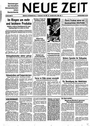 Neue Zeit Online-Archiv vom 07.01.1982