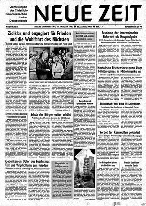 Neue Zeit Online-Archiv vom 21.01.1982