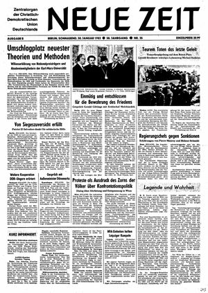 Neue Zeit Online-Archiv vom 30.01.1982