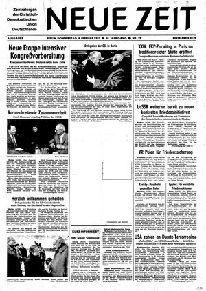 Neue Zeit Online-Archiv vom 04.02.1982