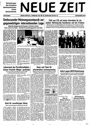 Neue Zeit Online-Archiv vom 05.02.1982