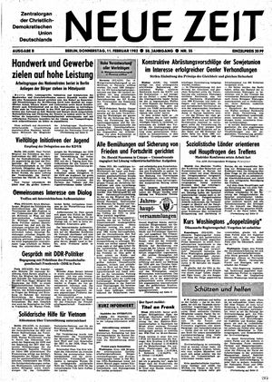 Neue Zeit Online-Archiv vom 11.02.1982
