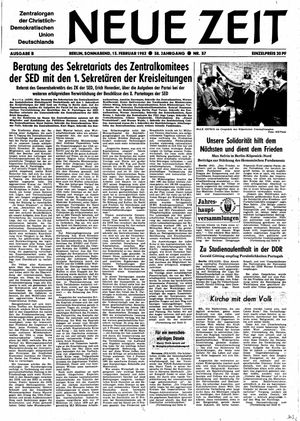 Neue Zeit Online-Archiv vom 13.02.1982