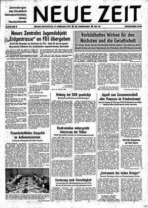 Neue Zeit Online-Archiv vom 17.02.1982