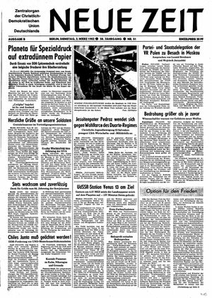 Neue Zeit Online-Archiv vom 02.03.1982