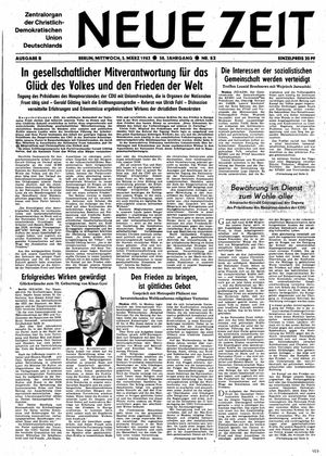 Neue Zeit Online-Archiv vom 03.03.1982