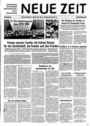 Neue Zeit Online-Archiv vom 05.03.1982