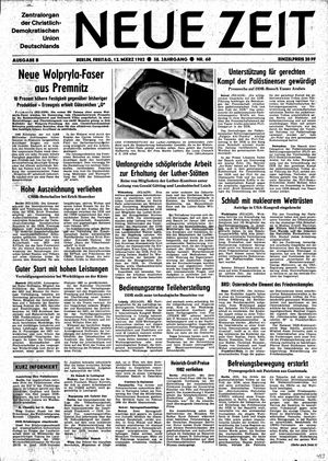 Neue Zeit Online-Archiv vom 12.03.1982