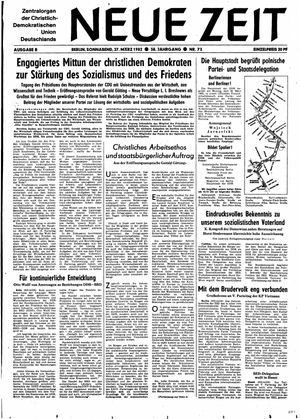 Neue Zeit Online-Archiv vom 27.03.1982
