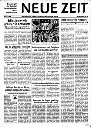 Neue Zeit Online-Archiv vom 02.04.1982