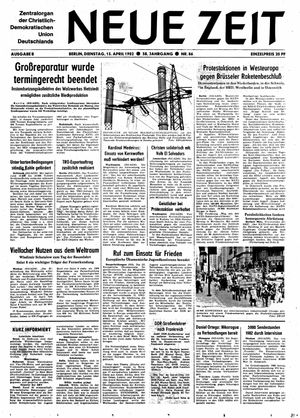 Neue Zeit Online-Archiv vom 13.04.1982