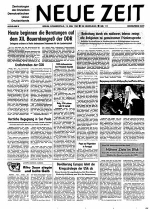 Neue Zeit Online-Archiv vom 13.05.1982