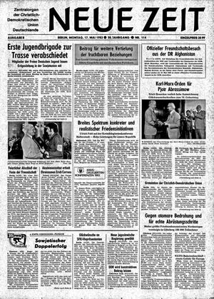Neue Zeit Online-Archiv vom 17.05.1982