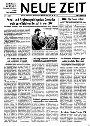 Neue Zeit Online-Archiv vom 09.06.1982