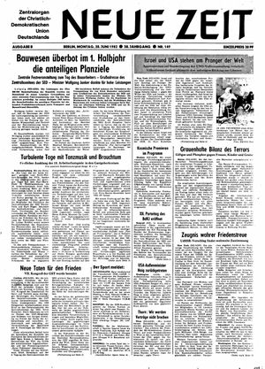 Neue Zeit Online-Archiv vom 28.06.1982