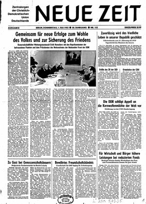 Neue Zeit Online-Archiv vom 01.07.1982