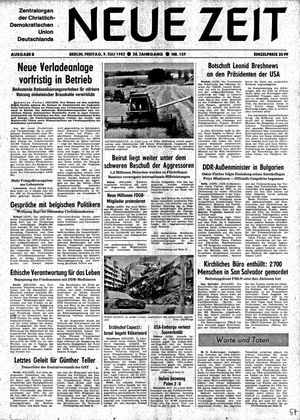 Neue Zeit Online-Archiv vom 09.07.1982