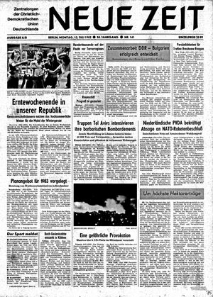 Neue Zeit Online-Archiv vom 12.07.1982