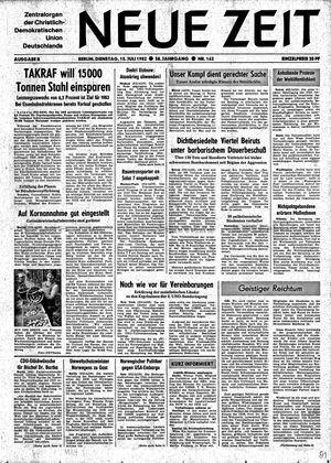 Neue Zeit Online-Archiv vom 13.07.1982