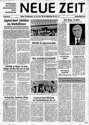 Neue Zeit Online-Archiv vom 24.07.1982