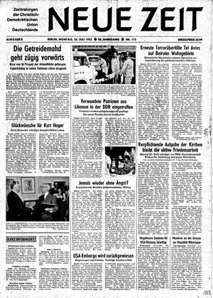 Neue Zeit Online-Archiv vom 26.07.1982
