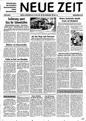 Neue Zeit Online-Archiv vom 29.07.1982