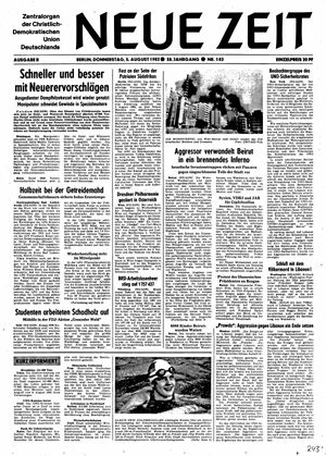 Neue Zeit Online-Archiv vom 05.08.1982
