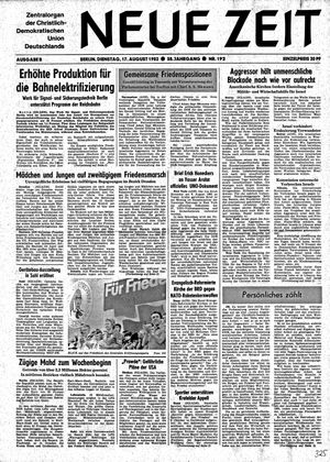 Neue Zeit Online-Archiv vom 17.08.1982