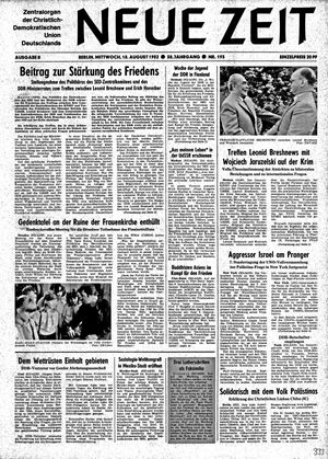 Neue Zeit Online-Archiv vom 18.08.1982