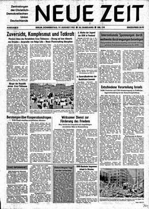 Neue Zeit Online-Archiv vom 19.08.1982