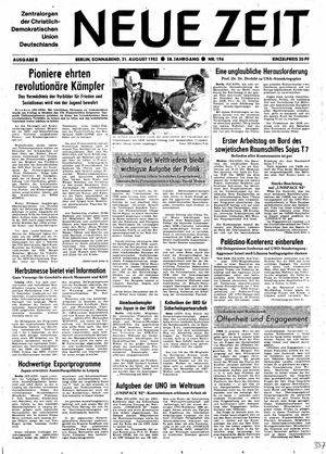 Neue Zeit Online-Archiv vom 21.08.1982